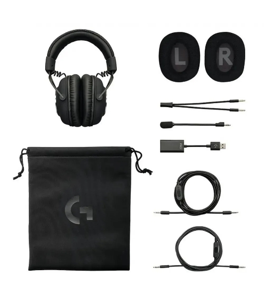 Гарнитура Logitech G Pro X Gaming Headset чёрный, проводная, USB/3.5 мм