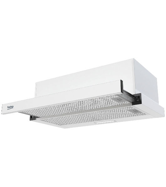 Вытяжка телескопическая Beko BHNT613R4CW белый, 60 см, 320 куб. м/ч, 61 дБ