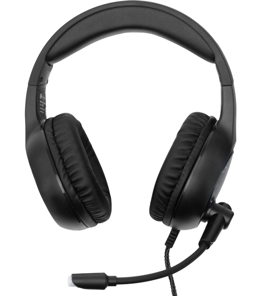 Гарнитура Oklick HS-L930G чёрный/синий, проводная, USB, подсветка