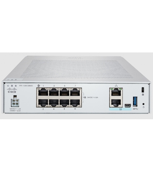 Межсетевой экран Cisco Firepower 1010 FPR1010-ASA-K9, 8×1 Гбит/с, управляемый