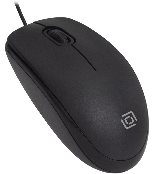 Мышь проводная Oklick 195M черный, 800 dpi, USB, кнопки - 3