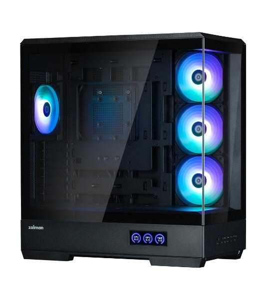 Компьютерный корпус ZALMAN P50 DS, ATX, черный, WINDOW, 2x3.5', 3x2.5', 1xUSB TYPE-C, 2xUSB 3.0, SIDE 3x120мм ARGb, REAR 1x120мм ARGb