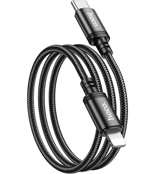 Кабель Hoco X89 Wind iP USB Type-C (m)-Lightning (m) 1м черный коробка