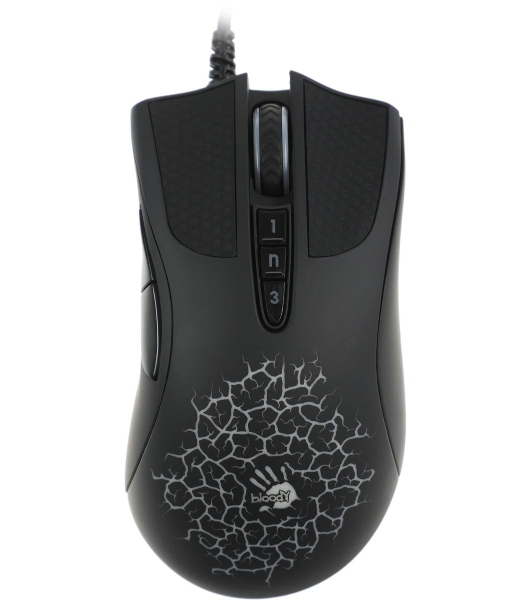 Мышь проводная A4Tech Bloody A90 черный, 6200 dpi, USB, кнопки - 8