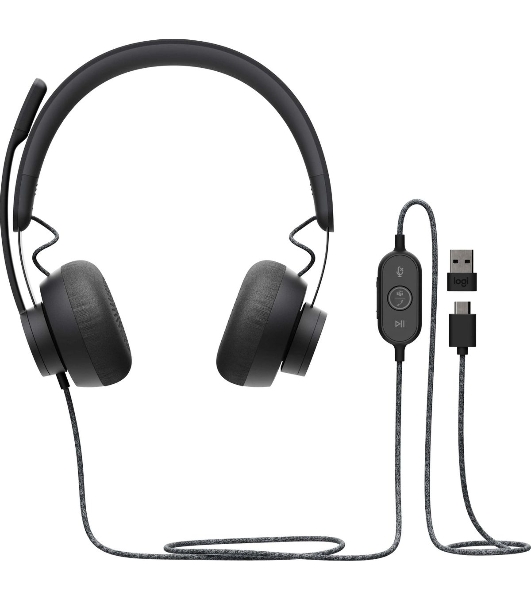 Гарнитура Logitech Zone Wired Teams графит, проводная, USB