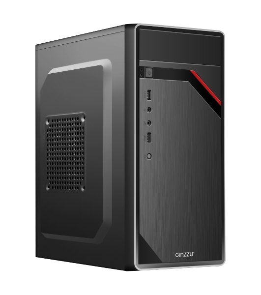 Компьютерный корпус Ginzzu D180 2хUSB 2.0,AU w/o PSU