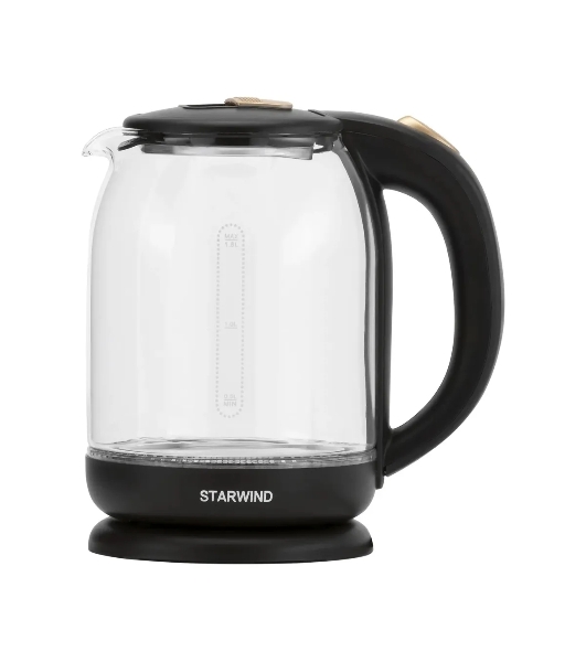 Электрочайник Starwind SKG1052 темно-коричневый/бронзовый, 1.8 л, 1500 Вт, скрытый нагревательный элемент