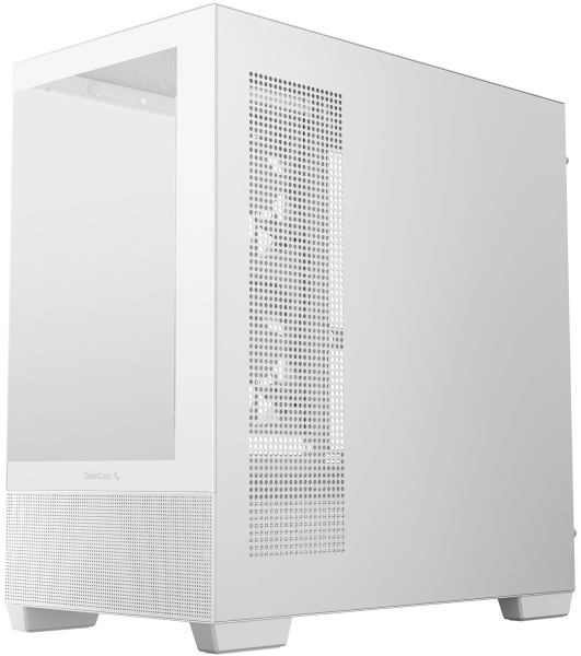 Компьютерный корпус Deepcool CG380 3F WH без БП, боковое окно (панорама), 3x120мм ARGB PWM вентилятора, белый, mATX