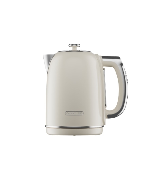 Чайник электрический Galaxy Line GL 0359 1.7 л, 2200 Вт, белый корпус: нерж.сталь/пластик