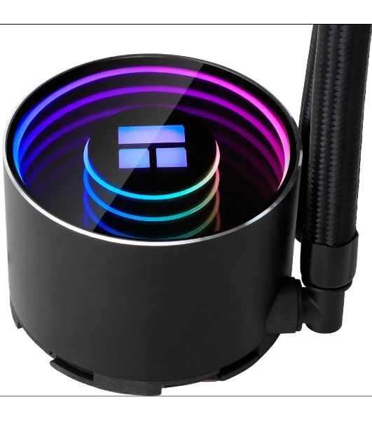 Водяное охлаждение для процессора Thermalright Frozen Notte 240 черный ARGB V2 (240мм, Black, ARGB/ Fans: 2x120мм, 72.37CFM, 27.7dBA, 2000RPM/ Pump height 54мм, 28dBA, 5300RPM, Rad thickness 27мм/ S: 1200, 1700, 1851, 2011, 2066, 115X, AM2, AM2+, AM3, AM3+, AM4, AM5, FM1, FM2, FM2+)