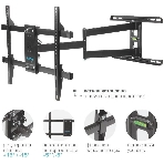 Настенный кронштейн Kromax DIX-20 черный для LED/LCD телевизоров Диагональ экрана (дюймы): 22'-65', фото6