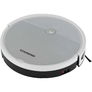 Робот-пылесос Starwind SRV4570 серебристый/белый, 2000 мА·ч Li-Ion, уборка влажная/сухая, пылесборник контейнер 0.3 л
