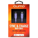 Кабель QUMO, MFI С94, Type-C на MFI Apple 8 pin, силиконовый, 1м, 2,22A, 9V, 20W, PD (фиолетовый), фото2