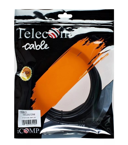 Кабель Telecom HDMI-19M --- HDMI-19M ver 2.0+3D/Ethernet,2 фильтра 2m TCG200F-2M
