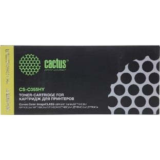 Картридж лазерный Cactus CS-C055HY желтый (5900 стр.) для Canon LBP663Cdw/LBP664Cx/MF746Cx/MF742Cdw/MF744Cdw