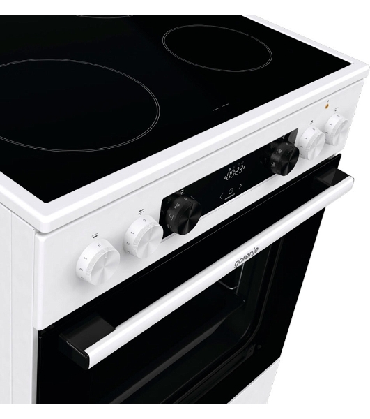 Плита электрическая Gorenje GEC6C40WD белый, конфорок 4 электрических, духовка 71 л, 60 см x 85 см x 60 см