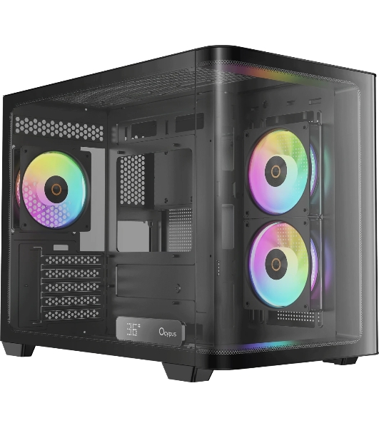 Компьютерный корпус Ocypus Iota C50 BK Curve ARGB Digital mATX без БП (Iota-C50-BKD300CD-GL)