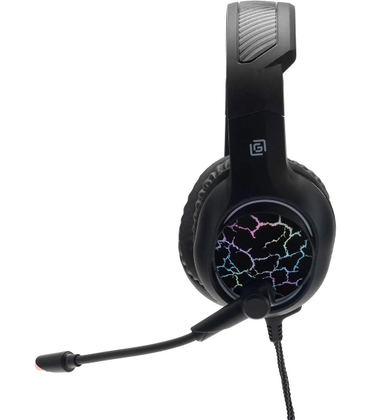 Гарнитура Oklick HS-L930G чёрный/синий, проводная, USB, подсветка