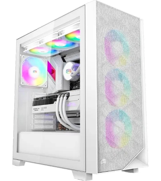 Компьютерный корпус PcCooler C3D510 WH ARGb белый без БП ATX 3x120мм 2xUSB3.0 1xUSB3.1 audio bott PSU