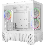 Компьютерный корпус Deepcool CG380 3F WH без БП, боковое окно (панорама), 3x120мм ARGB PWM вентилятора, белый, mATX, фото 1