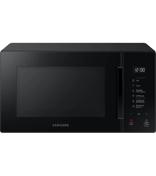 Микроволновая печь Samsung MG23T5018AK/BW черный, 23 л, 800 Вт, переключатели - сенсор