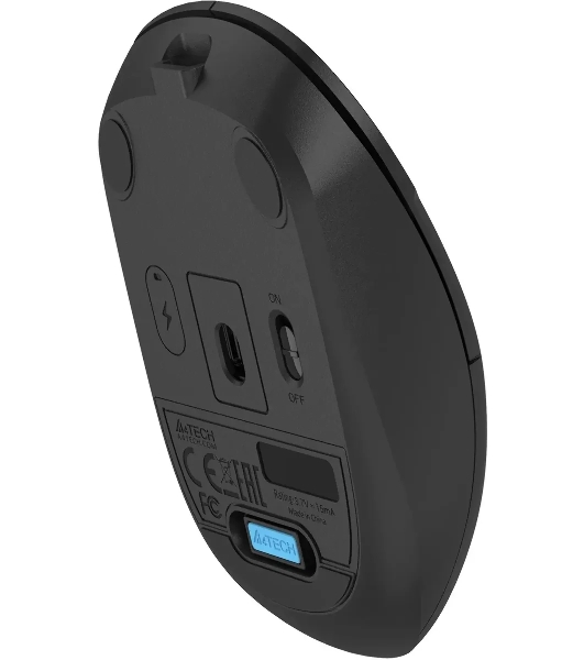 Мышь беспроводная A4Tech Fstyler FG15C Air2 черный, 1200 dpi, радиоканал, USB, кнопки - 3