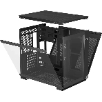 Компьютерный корпус без блока питания PCCOOLER C3 T500 BK, Panoramic Mid Tower, Black, TG, 0.7 SPCC, no fans ATX, mATX, mITX 175/400/200мм 1x2.5', 2x3.5', 6xPCI 1xUSB-C 3.1, 2xUSB-A 3.0 415x295x368mm, фото7