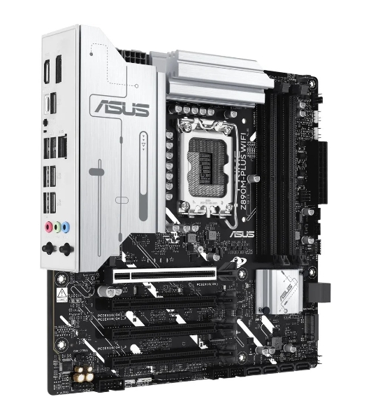 Материнская плата ASUS PRIME Z890M-PLUS WIFI, LGA 1851, Intel Z890, 4xDDR5, 6xSATA, 3xM.2, 1xPCIe 5.0 x16, 1xPCIe 4.0 x4, 2xPCIe 4.0 x1, 1xHDMI, 1xDP, 1x2.5Gb LAN, 2xUSB-A 2.0, 4xUSB-A 3.2 Gen 1, 1xUSB-A 3.2 Gen 2, 1xUSB-C 3.2 Gen 2x2, 3x3.5 мм, 7.1, mATX