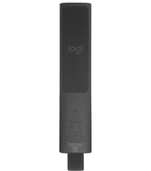 Презентер Logitech Spotlight Slate (серый, Bluetooth/2.4 GHz, перезаряжаемая литий-полимерная батарея 85мА·ч, 3D-акселерометр, гироскоп, кабель для зарядки, чехол) (арт. 910-004867, M/N: R-R0011/C-U0016)