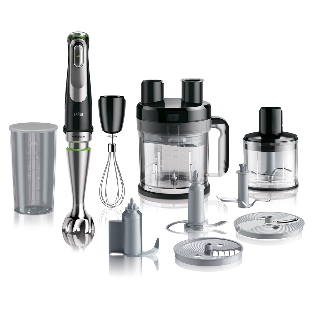 Блендер погружной Braun Multiquick 9 MQ9195XLI черный, 1200 Вт, плавная регулировка, турбо
