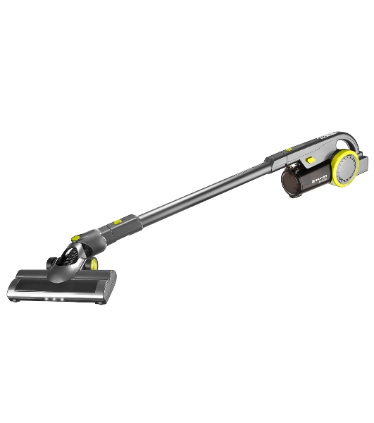 Пылесос вертикальный BRAYER BR4262 черный/желтый, питание от аккумулятора, 180 Вт, уборка сухая, пылесборник 1 л
