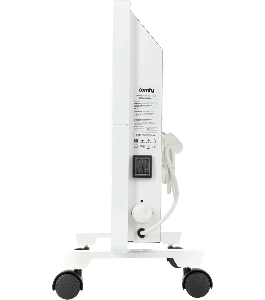 Конвектор электрический Domfy DCW-CH1020 белый, 2000 Вт, 30 м2, термостат