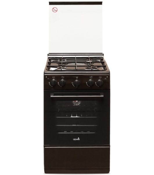 Плита газовая Cezaris ПГ 2150-09 коричневый, конфорок 4 шт, духовка 43 л, 50 см x 85 см x 50 см