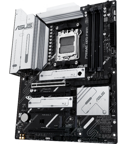 Материнская плата ASUS PRIME X870-P WIFI, AM5, AMD X870, 4xDDR5, 2xSATA, 4xM.2, 1xPCI-E 5.0 x16, 2xPCI-E 4.0 x1, 1xHDMI, 2xUSB-C, 1x 2.5Gb LAN, 4xUSB-A 3.2 Gen 1, 1xUSB-A 3.2 Gen 2, 4xUSB-A 2.0, 3x3.5 мм, 7.1, 1xWi-Fi 7, ATX