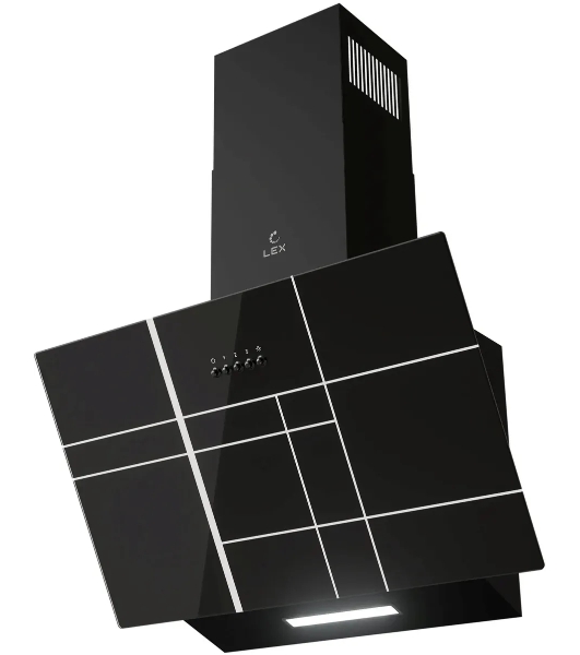 Вытяжка каминная LEX Moza 600 R1 черный, 60 см, 650 куб. м/ч, 46 дБ