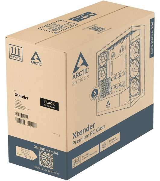 Компьютерный корпус Arctic Cooling ARCTIC Xtender VG (Mirror Black) арт. ACPCC00019A