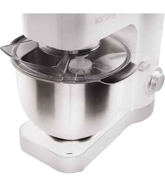 Кухонная машина Korting KKM 0105 Polar мощность 1200 Вт, 7 насадок (планетарный миксер с 3-мя насадками, мясорубка, насадка для колбас, насадка для кеббе, насадка-блендер), объем чаши 5.5 л, 8 скоростей, импульсный режим, механическое управление, белый