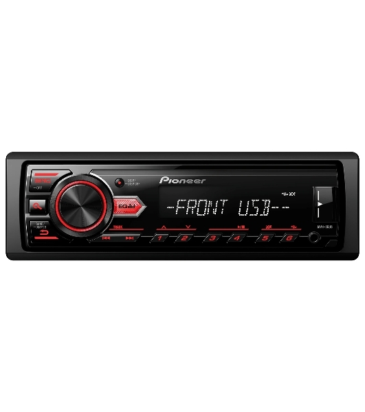 Автомагнитола Pioneer MVH-85UB, 1 DIN, USB Type-A, AUX, съёмная панель