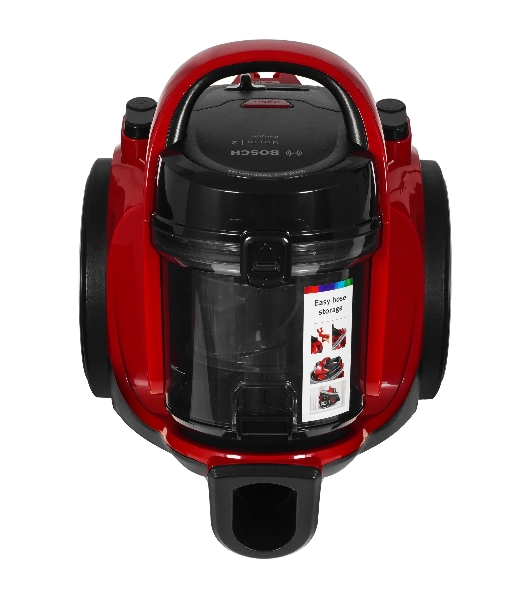 Пылесос Bosch BGC05AAA2 красный/черный, 350/700 Вт, уборка сухая, пылесборник контейнер 1.5 л
