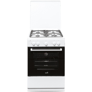 Плита газовая Cezaris ПГ 3200-03 белый, конфорок 4 шт, духовка 59 л, 60 см x 85 см x 60 см
