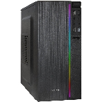 Компьютерный корпус Minitower ExeGate mEVO-9302-RGb-700W-12 (mATX, БП 700NPX с вент. 12см, 2хUSB+1хUSB 3.0, HD аудио, черный с RGb подсветкой), фото 1
