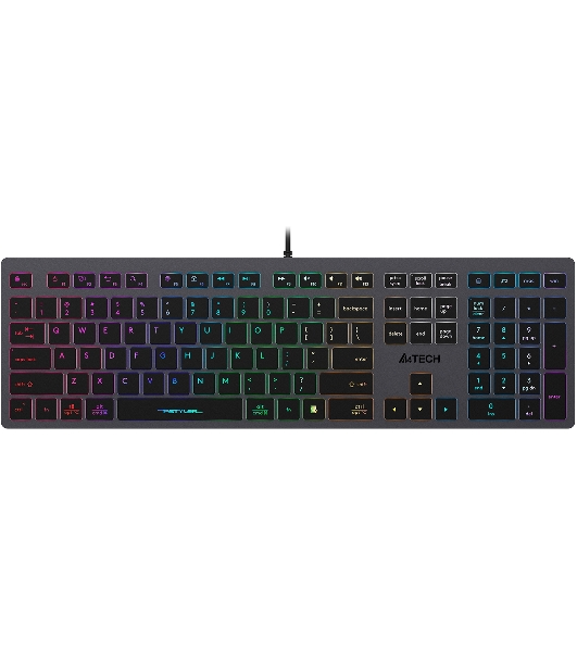 Клавиатура A4Tech Fstyler FX60H проводная, USB Type-A, серый