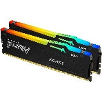 Оперативная память Kingston Fury Beast, DDR5, 16Gb (2x8GB), 5600MHz, CL40, DIMM, с радиаторами, RGB, черный, фото2