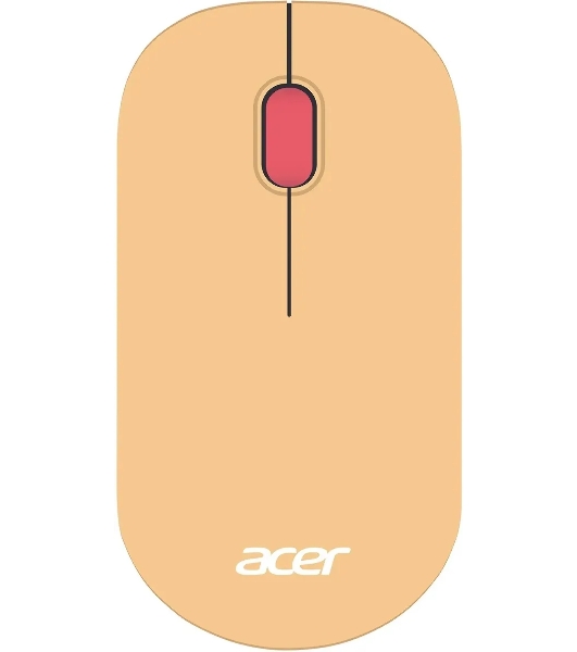 Мышь беспроводная Acer OMR205 бежевый/розовый, 1200 dpi, радиоканал, USB, кнопки - 3