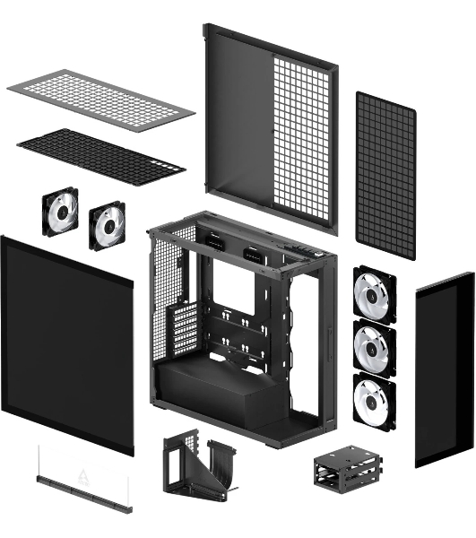 Компьютерный корпус Arctic Cooling ARCTIC Xtender VG (Mirror Black) арт. ACPCC00019A