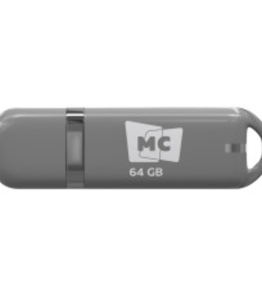 Флешка USB MORE CHOICE МФБ64 Grey (4620202558930), 64GB, USB 3.0, R/W 25/15, серый