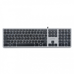 Клавиатура проводная Gembird KB-8420, USB, серый