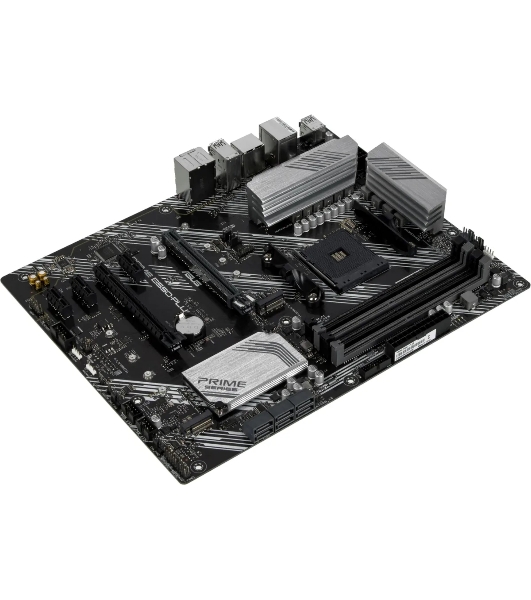 Материнская плата ASUS PRIME B550-PLUS, AM4, AMD B550, 4xDDR4, 6xSATA, 2xM.2, 1xPCIe 3.0 x16, 1xPCIe 4.0 x16, 3xPCIe x1, 1xDP, 1xHDMI, 1x 1Gb LAN, 1xUSB 3.2 Gen 2, 4xUSB 3.2 Gen 1, 2xUSB 2.0, 5x3.5 мм, 7.1, ATX