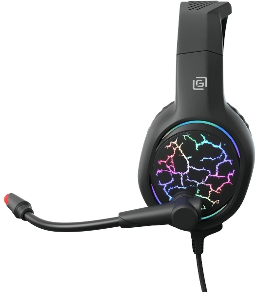 Гарнитура Oklick HS-L930G чёрный/синий, проводная, USB, подсветка