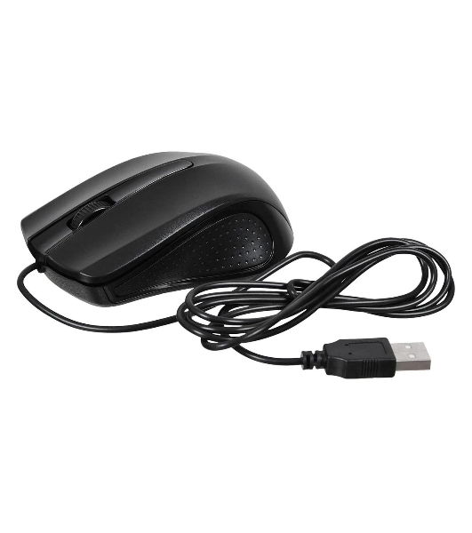 Мышь проводная Acer OMW010 черный, 1200 dpi, USB, кнопки - 3